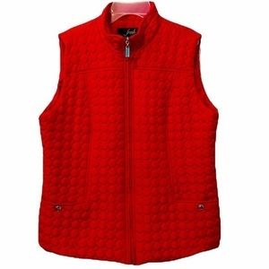 Fresh RED Quilted Sweater Vest, Large